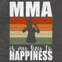 Mma Is My Key To Happiness Mixed Martial Arts Meaningful Gift Vector Backpack