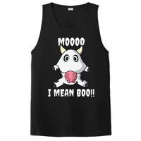 Mooo I Mean Boo Funny Cow Costume Halloween PosiCharge Competitor Tank