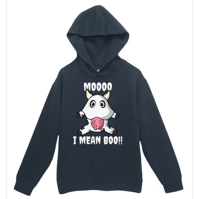 Mooo I Mean Boo Funny Cow Costume Halloween Urban Pullover Hoodie