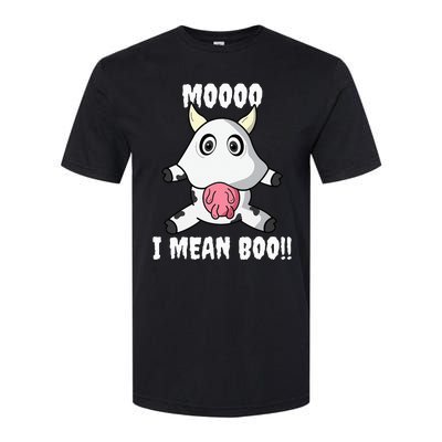 Mooo I Mean Boo Funny Cow Costume Halloween Softstyle CVC T-Shirt