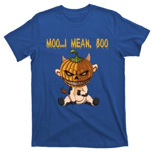 Moo I Mean Boo Cow Pumpkin Halloween Gift T-Shirt