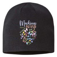 Mackinac Island Michigan Wildflowers Heart I Love Michigan Sustainable Beanie