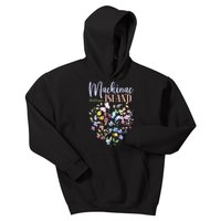 Mackinac Island Michigan Wildflowers Heart I Love Michigan Kids Hoodie