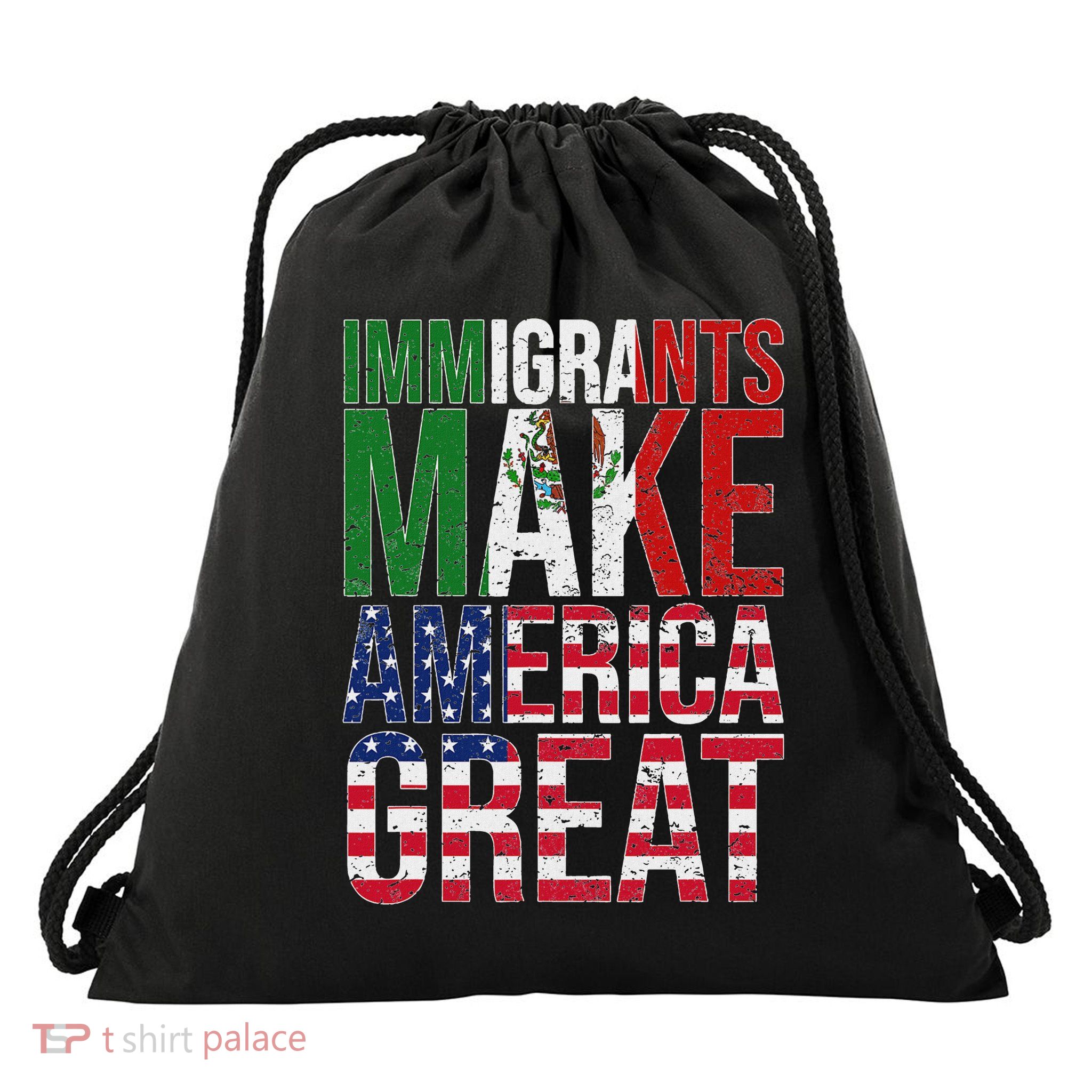 Mexican Immigrants Make America Great Graphic Drawstring Bag