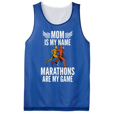 Mom Is My Name Marathons Are My Game Marathoner Mom Great Gift Mesh Reversible Basketball Jersey Tank