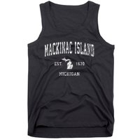 Mackinac Island Michigan Mi Vintage Athletic Sports Design Tank Top