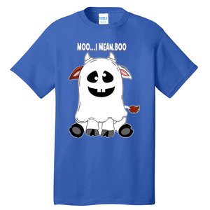 Moo I Mean Boo Funny Cow Halloween Gift Tall T-Shirt