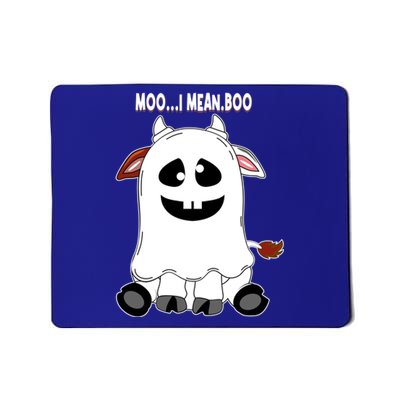 Moo I Mean Boo Funny Cow Halloween Gift Mousepad