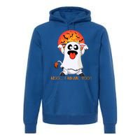 Moo I Mean Boo Funny Ghost Cow Halloween Gift Premium Hoodie