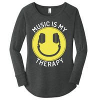 Music Is My Therapy Music Lover Women's Perfect Tri Tunic Long Sleeve Shirt