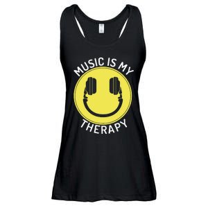 Music Is My Therapy Music Lover Ladies Essential Flowy Tank