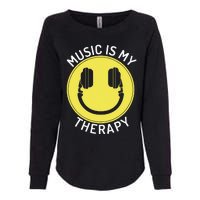 Music Is My Therapy Music Lover Womens California Wash Sweatshirt