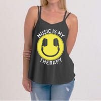 Music Is My Therapy Music Lover Women's Strappy Tank