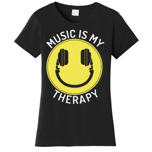 Music Is My Therapy Music Lover Women's T-Shirt