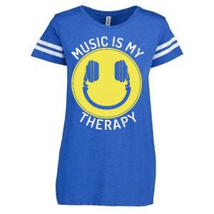 Music Is My Therapy Music Lover Enza Ladies Jersey Football T-Shirt