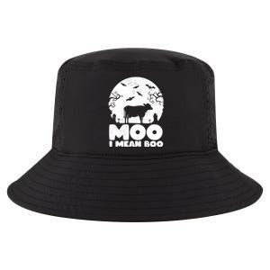 Moo I Mean Boo Funny Halloween Cow Ghost Cool Gift Cool Comfort Performance Bucket Hat