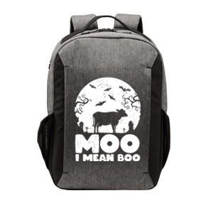 Moo I Mean Boo Funny Halloween Cow Ghost Cool Gift Vector Backpack