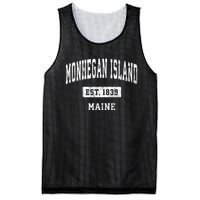 Monhegan Island Maine Me Vintage Sports Established Mesh Reversible Basketball Jersey Tank