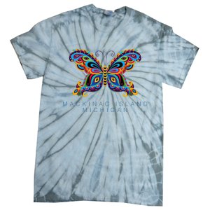 Mackinac Island Michigan Souvenir Butterfly Graphic Tie-Dye T-Shirt