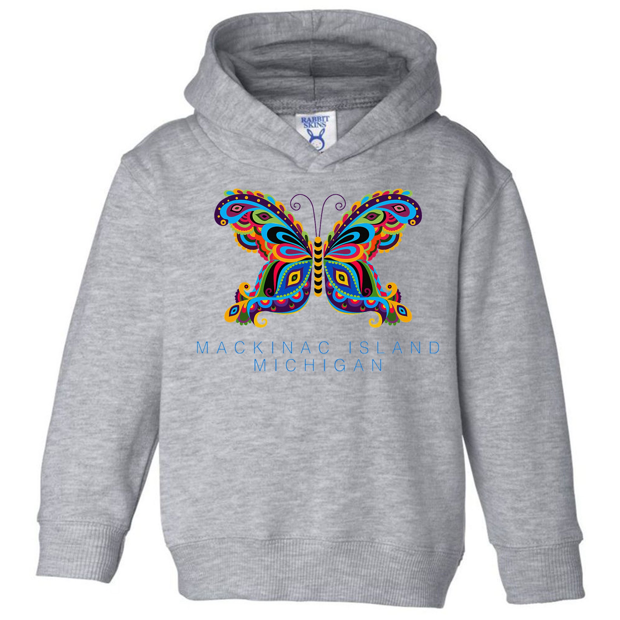 Mackinac Island Michigan Souvenir Butterfly Graphic Toddler Hoodie