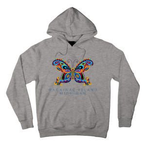 Mackinac Island Michigan Souvenir Butterfly Graphic Tall Hoodie