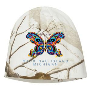 Mackinac Island Michigan Souvenir Butterfly Graphic Kati - Camo Knit Beanie