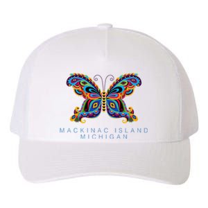 Mackinac Island Michigan Souvenir Butterfly Graphic Yupoong Adult 5-Panel Trucker Hat