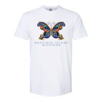 Mackinac Island Michigan Souvenir Butterfly Graphic Softstyle CVC T-Shirt