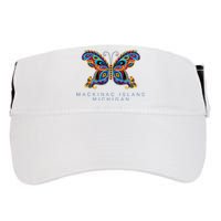 Mackinac Island Michigan Souvenir Butterfly Graphic Adult Drive Performance Visor