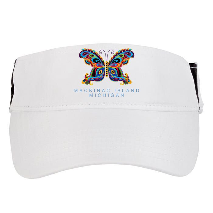 Mackinac Island Michigan Souvenir Butterfly Graphic Adult Drive Performance Visor