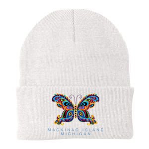 Mackinac Island Michigan Souvenir Butterfly Graphic Knit Cap Winter Beanie