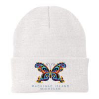 Mackinac Island Michigan Souvenir Butterfly Graphic Knit Cap Winter Beanie