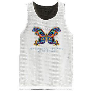 Mackinac Island Michigan Souvenir Butterfly Graphic Mesh Reversible Basketball Jersey Tank