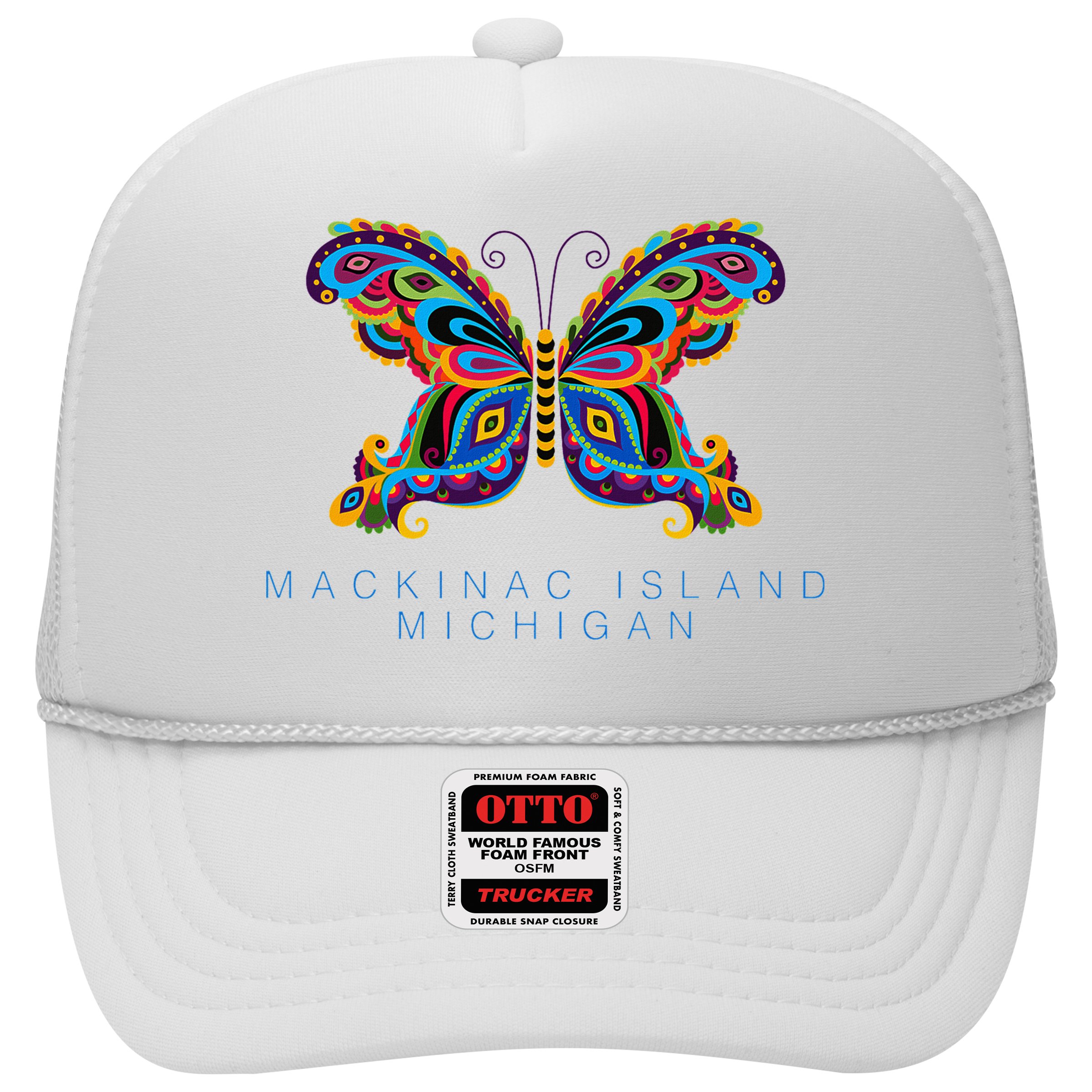 Mackinac Island Michigan Souvenir Butterfly Graphic Hat