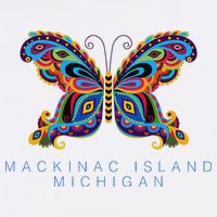 Mackinac Island Michigan Souvenir Butterfly Graphic Hat