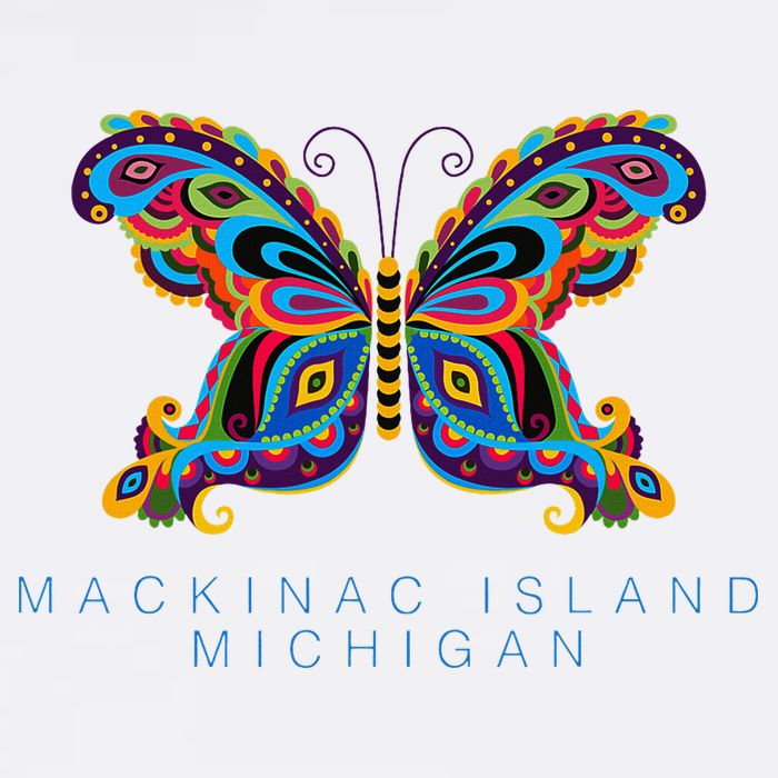 Mackinac Island Michigan Souvenir Butterfly Graphic Hat