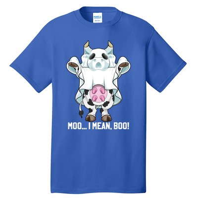 Moo I Mean Boo Ghost Cow Funny Halloween Costume Boys Cool Gift Tall T-Shirt