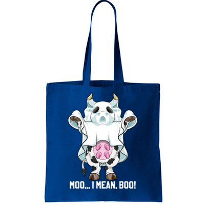 Moo I Mean Boo Ghost Cow Funny Halloween Costume Boys Cool Gift Tote Bag