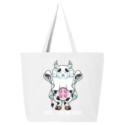 Moo I Mean Boo Ghost Cow Funny Halloween Costume Boys Cool Gift 25L Jumbo Tote