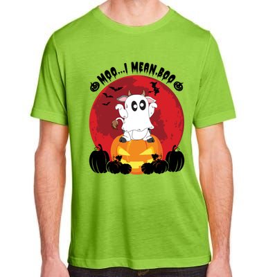 Moo I Mean Boo Ghost Cow Ghost Halloween Gift Adult ChromaSoft Performance T-Shirt