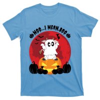 Moo I Mean Boo Ghost Cow Ghost Halloween Gift T-Shirt