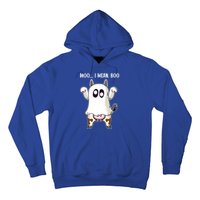 Moo I Mean Boo Ghost Cow Halloween Cow Lover Halloween Farm Gift Hoodie