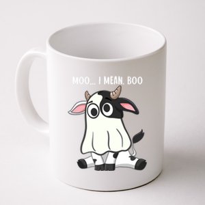 Moo I Mean Boo Ghost Cow Halloween Cow Lover Halloween Farm Gift Coffee Mug