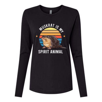 Muskrat Is My Spirit Animal Womens Cotton Relaxed Long Sleeve T-Shirt