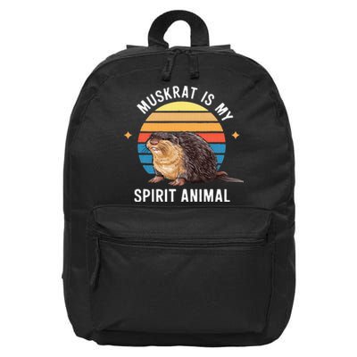 Muskrat Is My Spirit Animal 16 in Basic Backpack