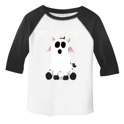 Moo I Mean Boo Ghost Cow Halloween Farmer Funny Gift Toddler Fine Jersey T-Shirt