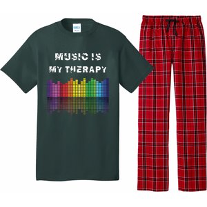 Music Is My Therapy Equalizer DJ Musical Quotes Gift Pajama Set