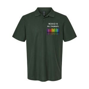 Music Is My Therapy Equalizer DJ Musical Quotes Gift Softstyle Adult Sport Polo