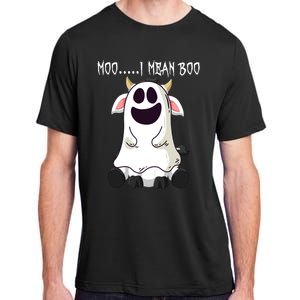 Moo I Mean Boo Ghost Cow Halloween Farmer Funny Gift Adult ChromaSoft Performance T-Shirt