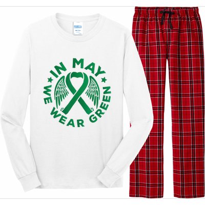 May is Mental Health Awareness Month In May We Wear Green Long Sleeve Pajama Set